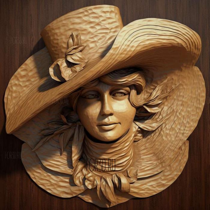 Madame Chapeau 2 stl model for CNC